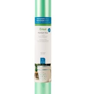 Cricut Premium Vinyl Permanent 30x120cm (Pastel Green); Permanent adhesive lasts up to 3 years; Lies flat without tunneling or bubbling for a perfect cut; Easy to weed, effortless to apply